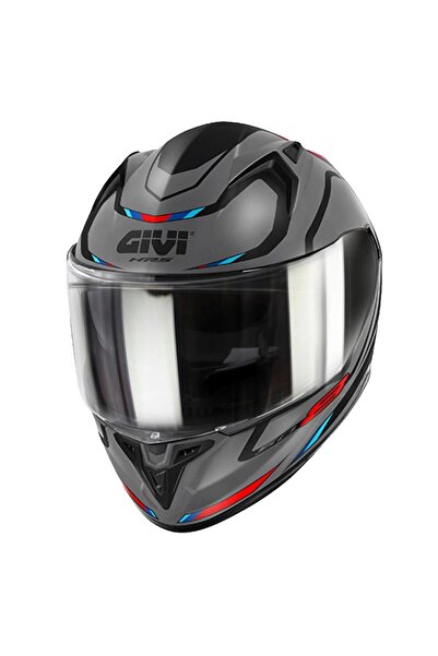 LS2 GIVI 50.8 MACH1 MAT GRİ-SİYAH-KIRMIZI KASK