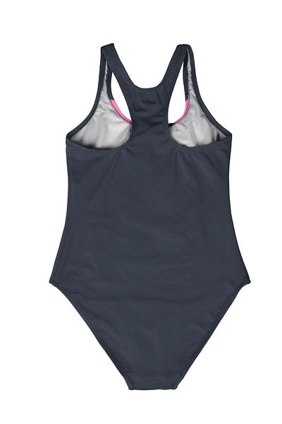 Endeep Girl's Piece Gray Swimming Athlete Swimsuit