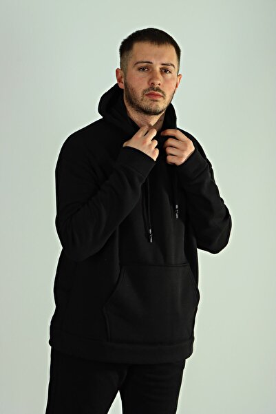 eg38 Tmb 3 Ip Raised Hooded Sweat 24 Black
