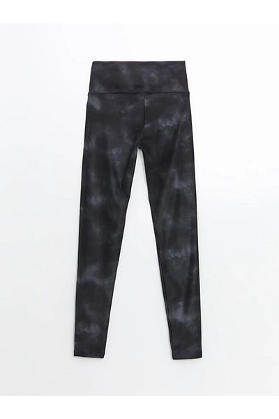 LC Waikiki Xside Active Gray Elastic Waist Tie-Dye Women's Sports Leggings