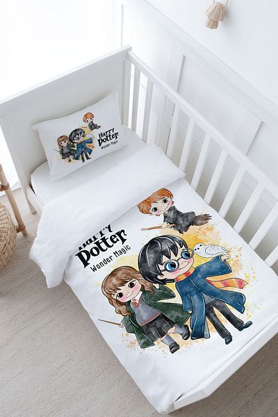 Tuğba Kuğu Baby Size Duvet Cover Set (100X150) - Cartoon Series - Magic Hero