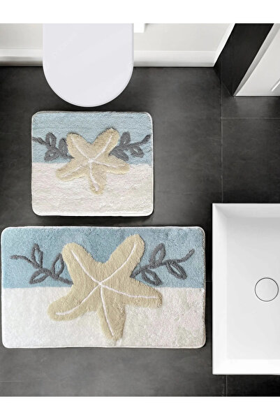 Chandler Home Merrimack γαλάζιο πατάκι μπάνιου 2 τεμαχίων (60x100 50x60 cm)