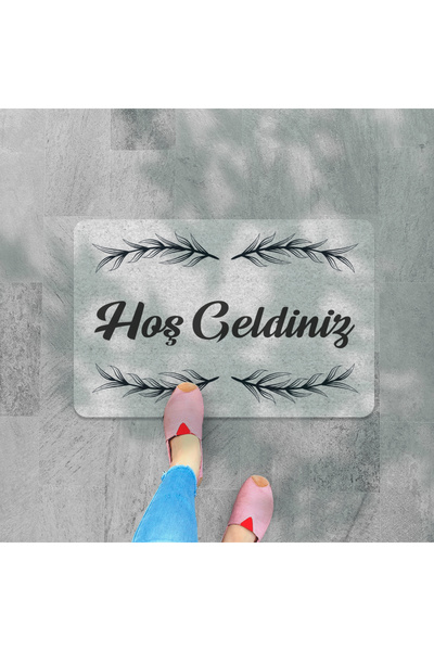 M&H Quality Welcome Written Coco Look Decorative Door Front and Interior Mat