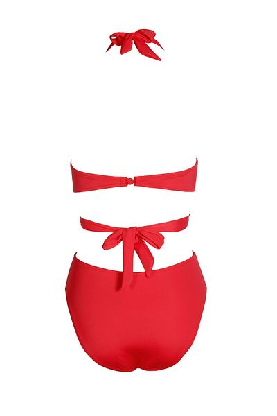 Endeep Women's Red Swimsuit with Ring Accessory