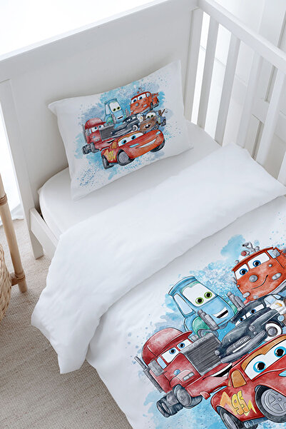Tuğba Kuğu 100X150 Cartoon Duvet Cover Set - Racer Lightning and Friends