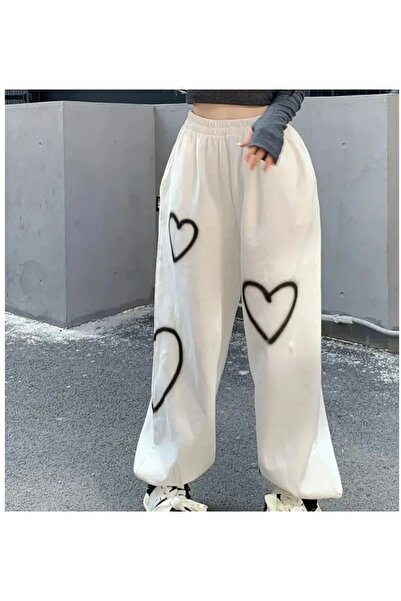 DENİKK Yudoowear kalp desenli beyaz esoftman alti