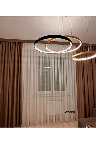 Alp Perde GREK 1/2 PİLELİ ÜTÜ İSTEMEYEN MODERN TÜL, ETEK KURŞUNLU BEYAZ TÜL P...