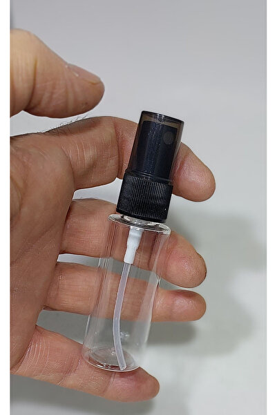 Sampex 10 Adet Boş Şişe Siyah Spreyli Kolonya Şişesi Doldurulabilir Cep Plast...