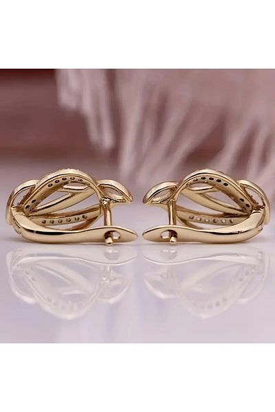 Eva Flore Gold Geometric Pattern Stylish Quality Earrings