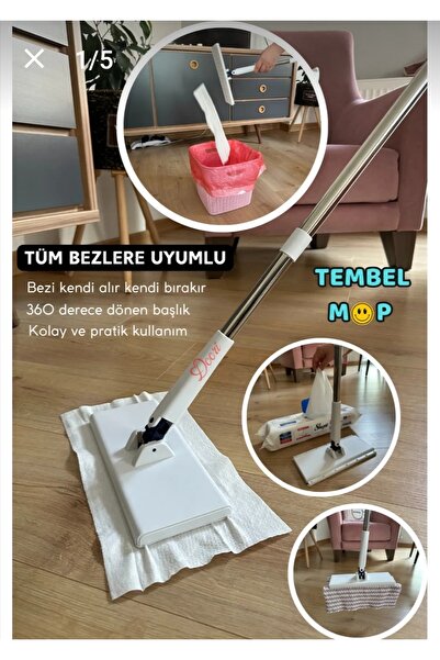 Seyax Tembel Mop, Bezi Kendi Alabilen Otomatik Mop, Kullan at Bezler İçin