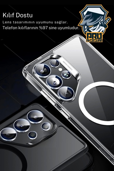 Lopard Samsung Galaxy S25 Ultra Camera Lens Protector, 9H Tempered Glossy Camera Protection Metal Case Friendly Cl