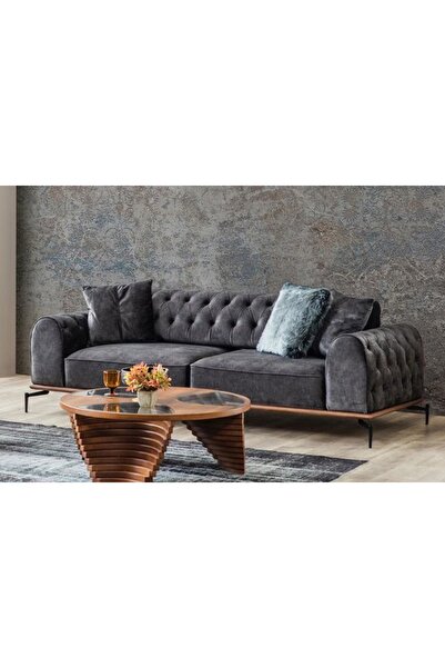 Vivense JAZZ KAPİTONELİ ÜÇLÜ KOLTUK, ANTRASİT