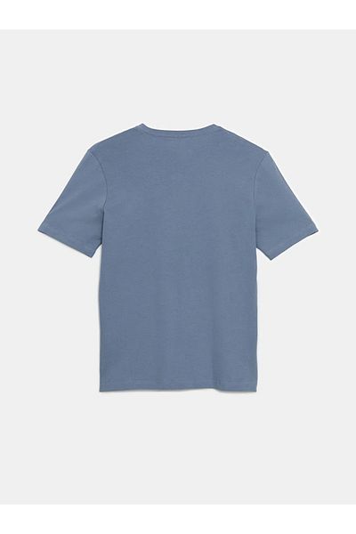 LC Waikiki Tricou pentru bărbați din bumbac pieptănat cu mânecă scurtă, clasic, cu decolteu în V LCWAIKIKI