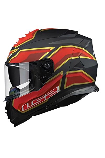 LS2 عاصفة ضبابية حصيرة Siyah-kırmızı Kask