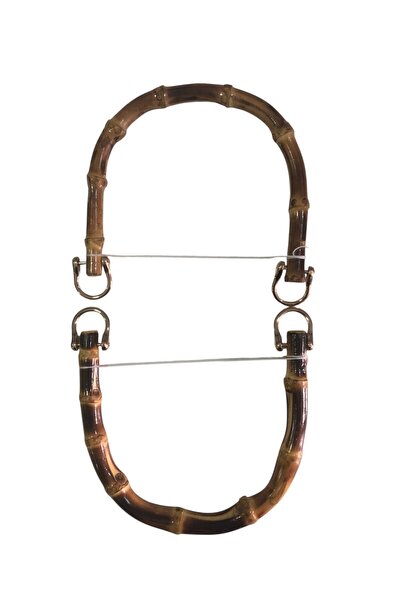 Yumuşakkeçe Ahşap Bambu Çanta Sapı 15 Cm