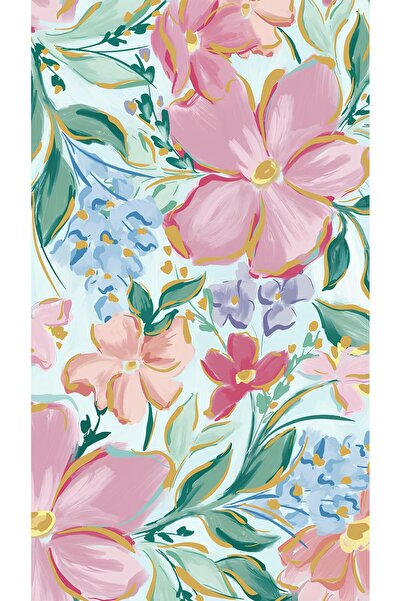 Rana İkra Art Çiçek Temalı Hediye Paketi Kağıdı (10 Adet) (32,9*50 cm)