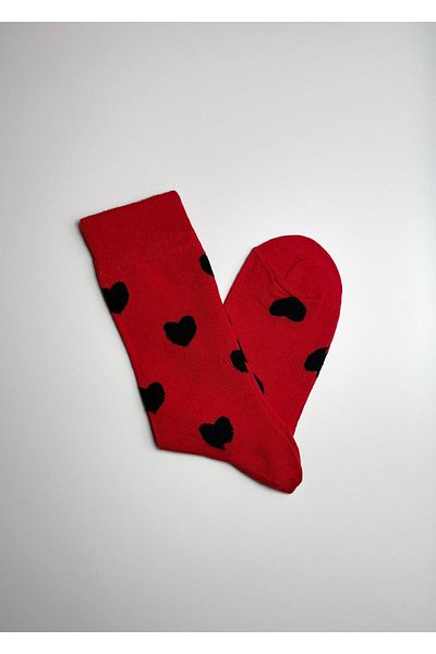 Rumon Heart Patterned Cotton Women's Socks