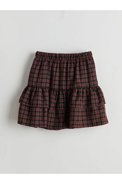 LC Waikiki Plaid Girls' Skirt with Elastic Waist - S5Ln93Z4