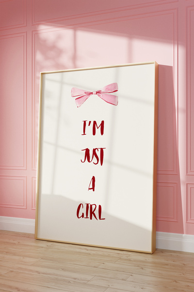 Genel Markalar I'm Just A Girl Coquette Estetik Poster, Estetik Duvar Çerçeve...