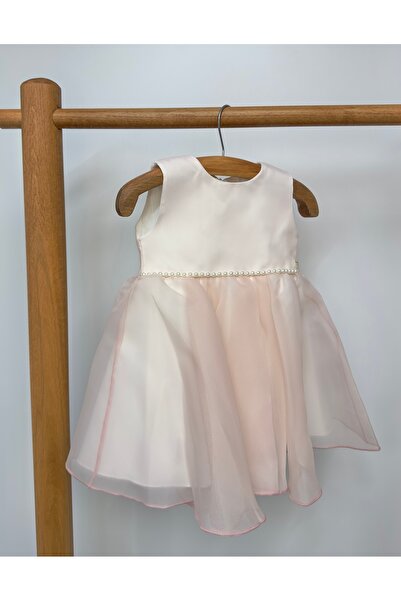 Butik İnci Detaylı Pembe Kutulu Kız Bebek Mevlüt Takımı Tül Etekli Elbise Ay...