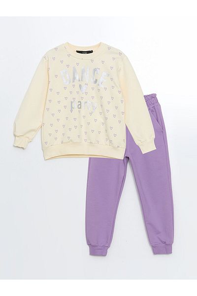 LC Waikiki Lcw Crew Neck Girl's Tracksuit Set