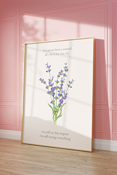 Vinca Prints Flowers Poster, Taylor Swift Lyrics Poster, Çiçek Desenli Poster...