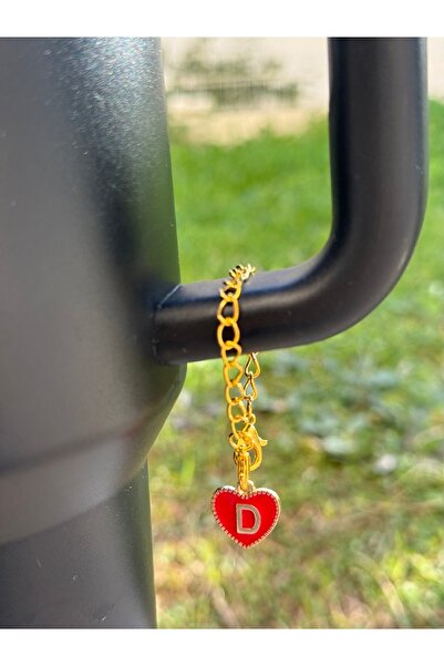 YuccaCo Accessorize Your Life Heart Letter D Character Thermos Accessory / Letter Thermos Charm / Thermos Charm / Accessory