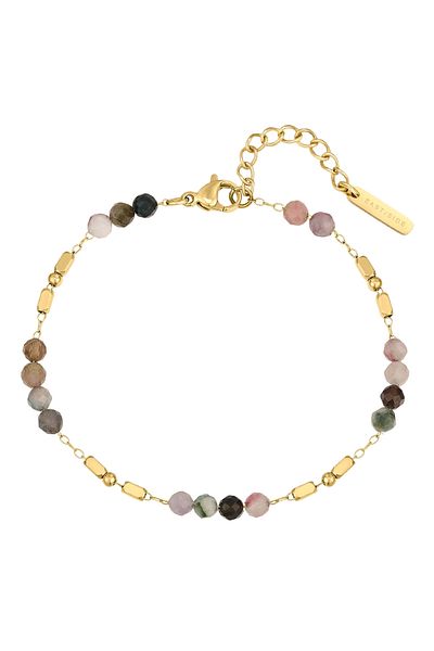 eastside Edelstahlarmband Armband Edelstahl gelbgold Turmalin multicolor