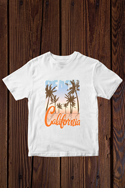 FECCY Μπλουζάκι California με στάμπα από βαμβάκι σε μεγάλο μέγεθος