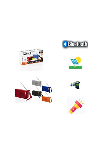 mwx teknoloji Solar Güneş Enerji Panelli Bleutooth Hoparlör Fm Radyo Led Fene...