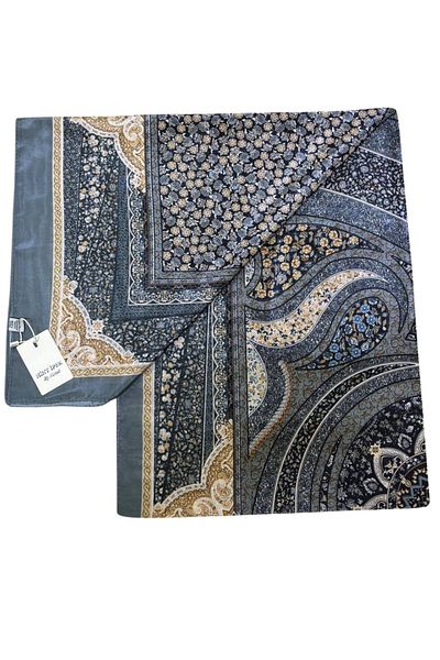 Hint İpek Sparkly Ethnic Etro Retro Pattern Μεταξένιο Σάλι Ευφυΐας
