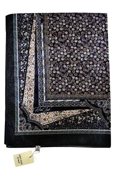 Hint İpek Sparkly Ethnic Etro Retro Pattern Μεταξένιο Σάλι Ευφυΐας