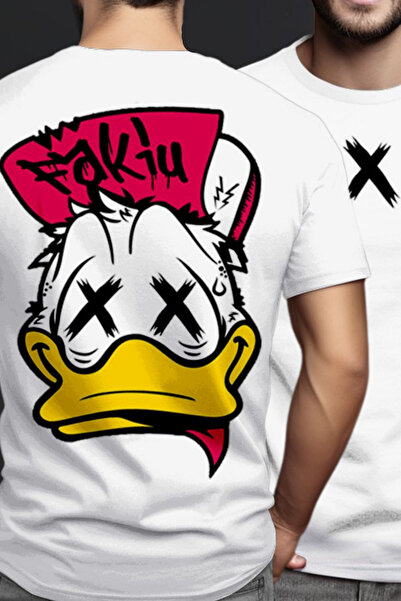 FECCY Tricou oversize din bumbac imprimat Fakiu