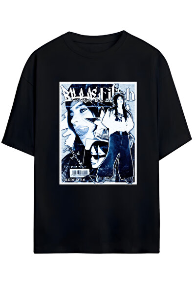 MAGORS TRICOU OVERSIZE DIN BUMBAC, DESIGN UNISEX, BILLIE EILISH