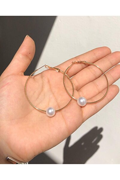 Le Manolia Accessories Çoklu Çelik Küpe Seti Kombin Incili Halka Küpe Seti Kadın Küpe Halka Klipsli Küpeler