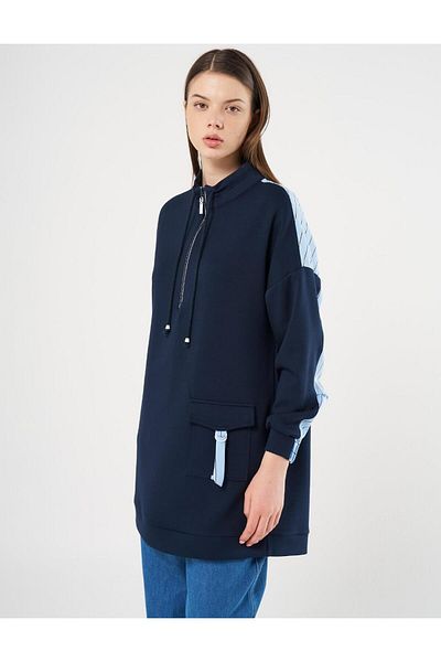 Kayra Γαρνιρισμένο φούτερ Scuba Dark Navy Blue