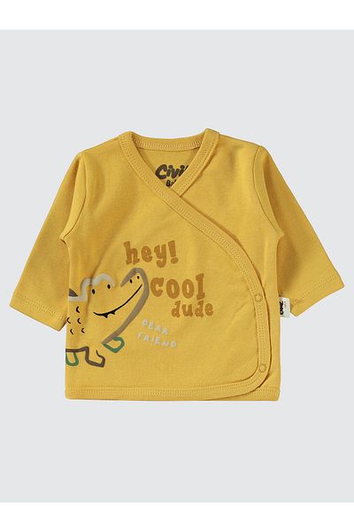 Civil Baby Mustard Color 4-Piece Bodysuit Set for Baby Boy