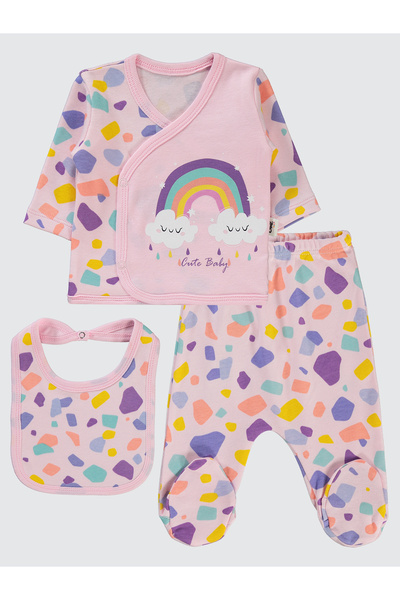 Civil Baby Pink Baby Girl Bodysuit Set