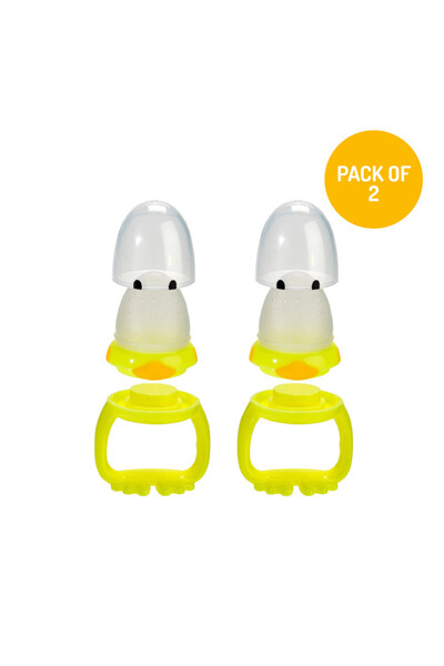 Melii وحدة تغذية طعام طازجة على شكل بطة صفراء، عبوة من قطعتين