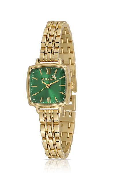 Polo Air Gold Green Vintage Women's Wristwatch - Pl-1495B3X