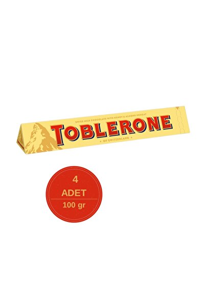 Toblerone Sütlü Çikolata 100 gr - 4 Adet (4 X 100 GR)
