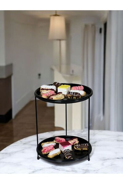 metalshop 2 Katlı Sunumluk,İkramlık Stand