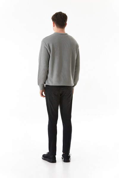 Fulla Moda Fermuarlı Straight Jean Pantolon