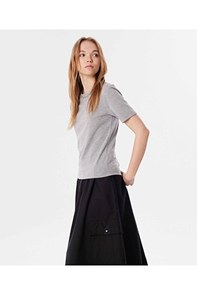 Twist Kristal taş aksesuarlı t-shırt