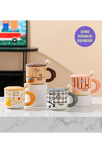 Gift Moda Sevimli Hayvanlar Mıknatıslı Seramik Kupa