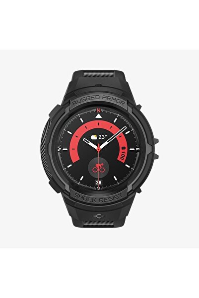 Spigen Husă Galaxy Watch 5 Pro Rugged Armor Black 45MM cu curea pentru șnur -...