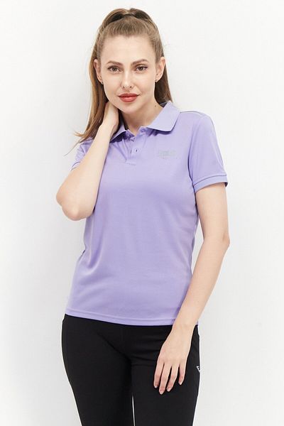EVERLAST Women Sportswear Fit Short Sleeve Polo Shirt, Dark Purple