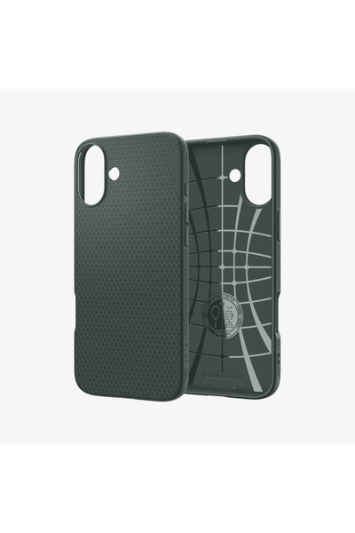 Spigen iPhone 16 Plus Kılıf Liquid Air Abyss Green - ACS08068