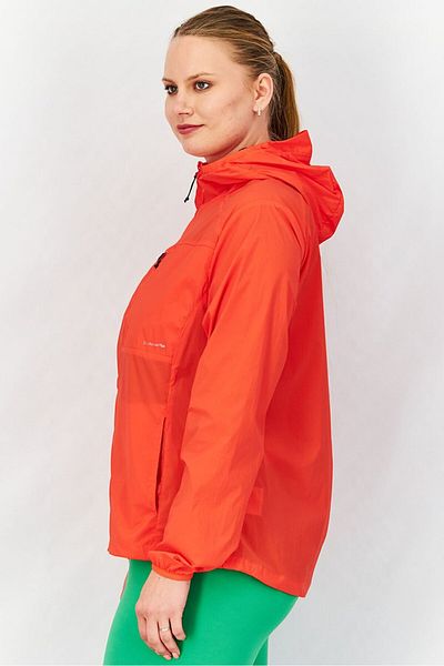 Tchibo Women Solid Packable Windbreaker Jacket, Red