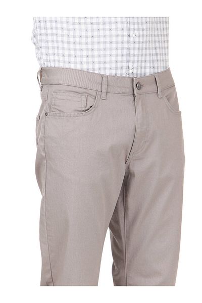 Kip Pantaloni casual din amestec de bumbac cu țesătură simplă de nurcă
